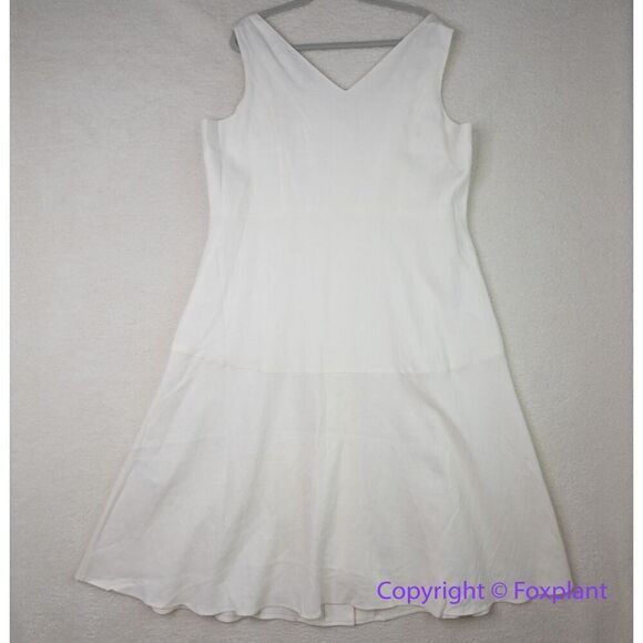 New! City Chic Refinity Dress 100% Linen‎ Button Up in off white, size L - Picture 11 of 16